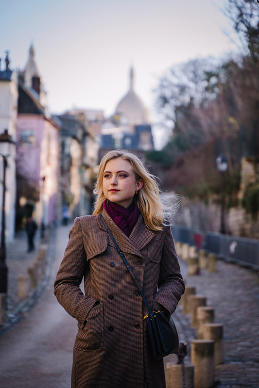 Social Influencer Erin Busbee in Paris photo by Rachel Calvo Portraits