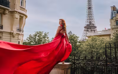 Flying Dress Photoshoot Paris